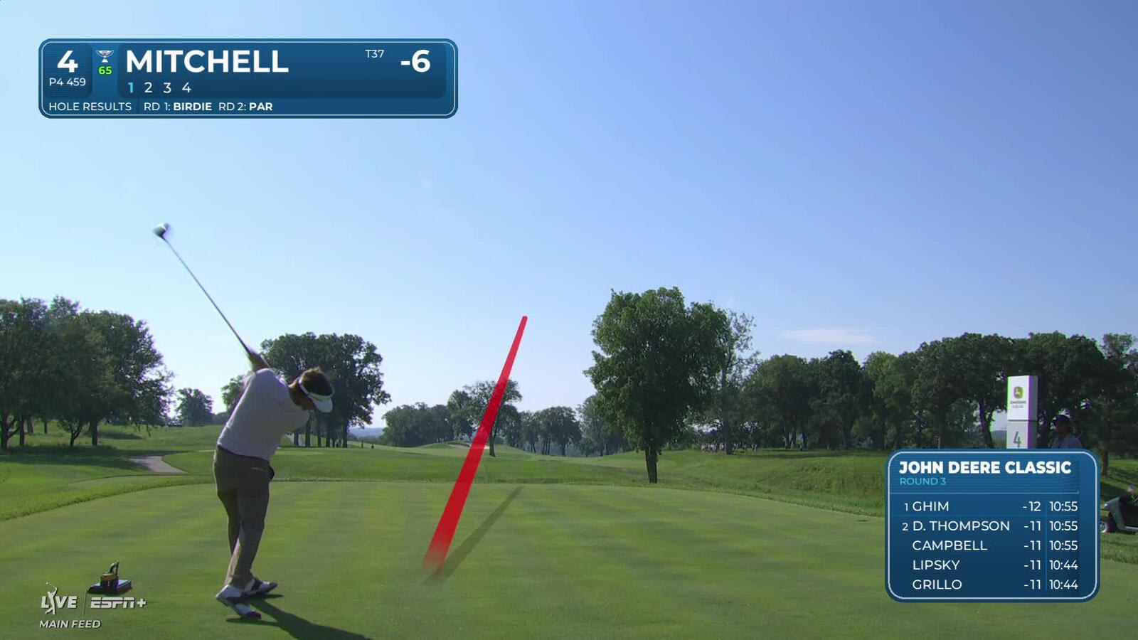 Keith Mitchell | Round 3 | 4th hole | Shot 1 | 2025 John Deere