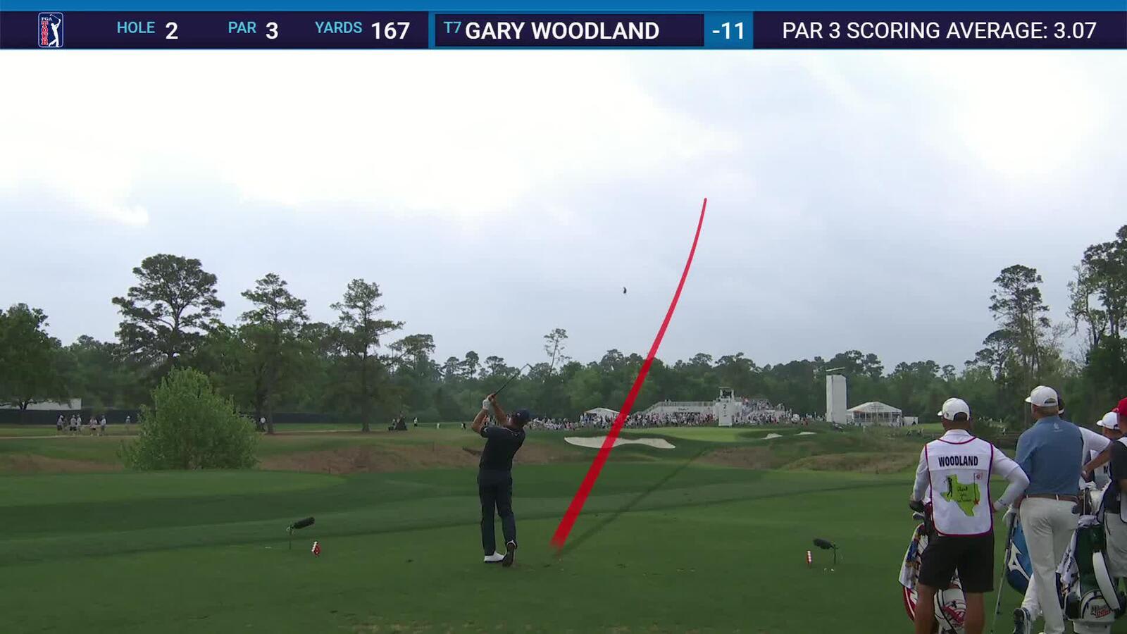 Gary Woodland | Round 4 | 2nd hole | Shot 1 | 2025 Houston Open