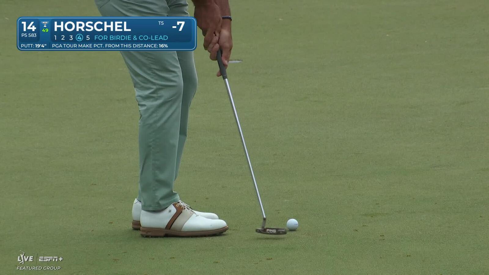 Billy Horschel | Round 4 | 14th hole | Shot 4 | 2025 Valspar