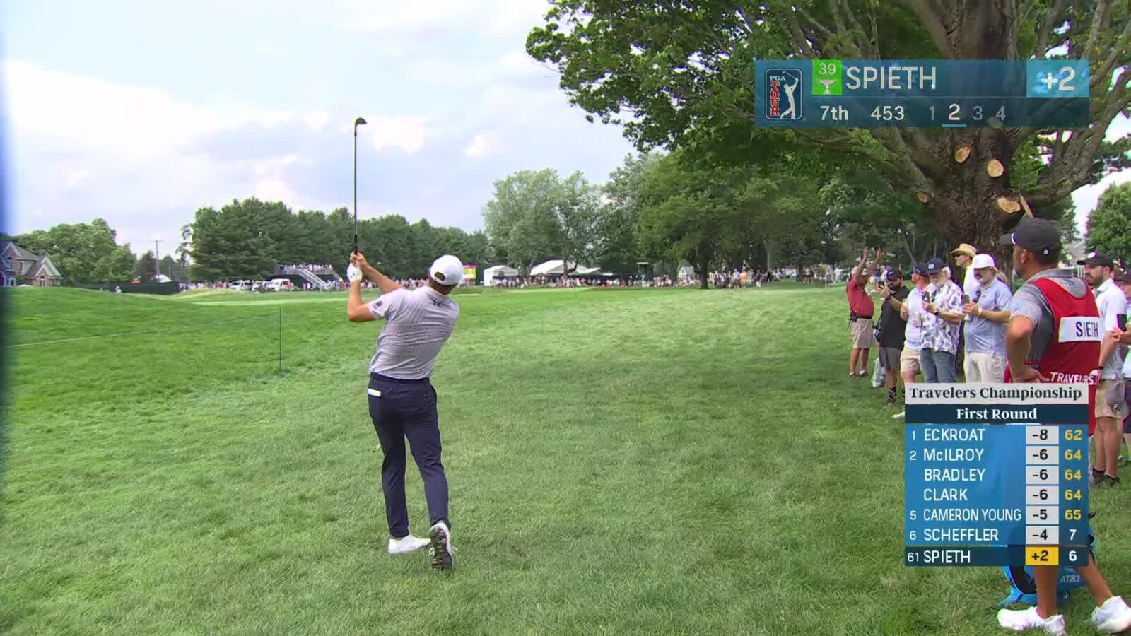 Jordan Spieth | Round 1 | 7th hole | Shot 2 | 2025 Travelers
