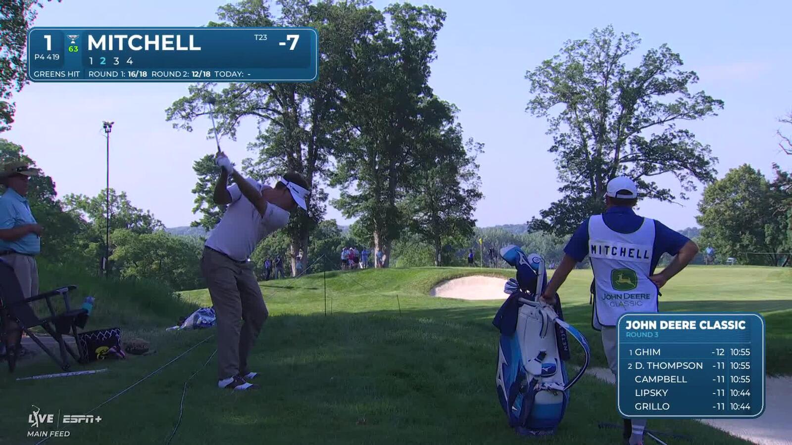 Keith Mitchell | Round 3 | 1st hole | Shot 2 | 2025 John Deere