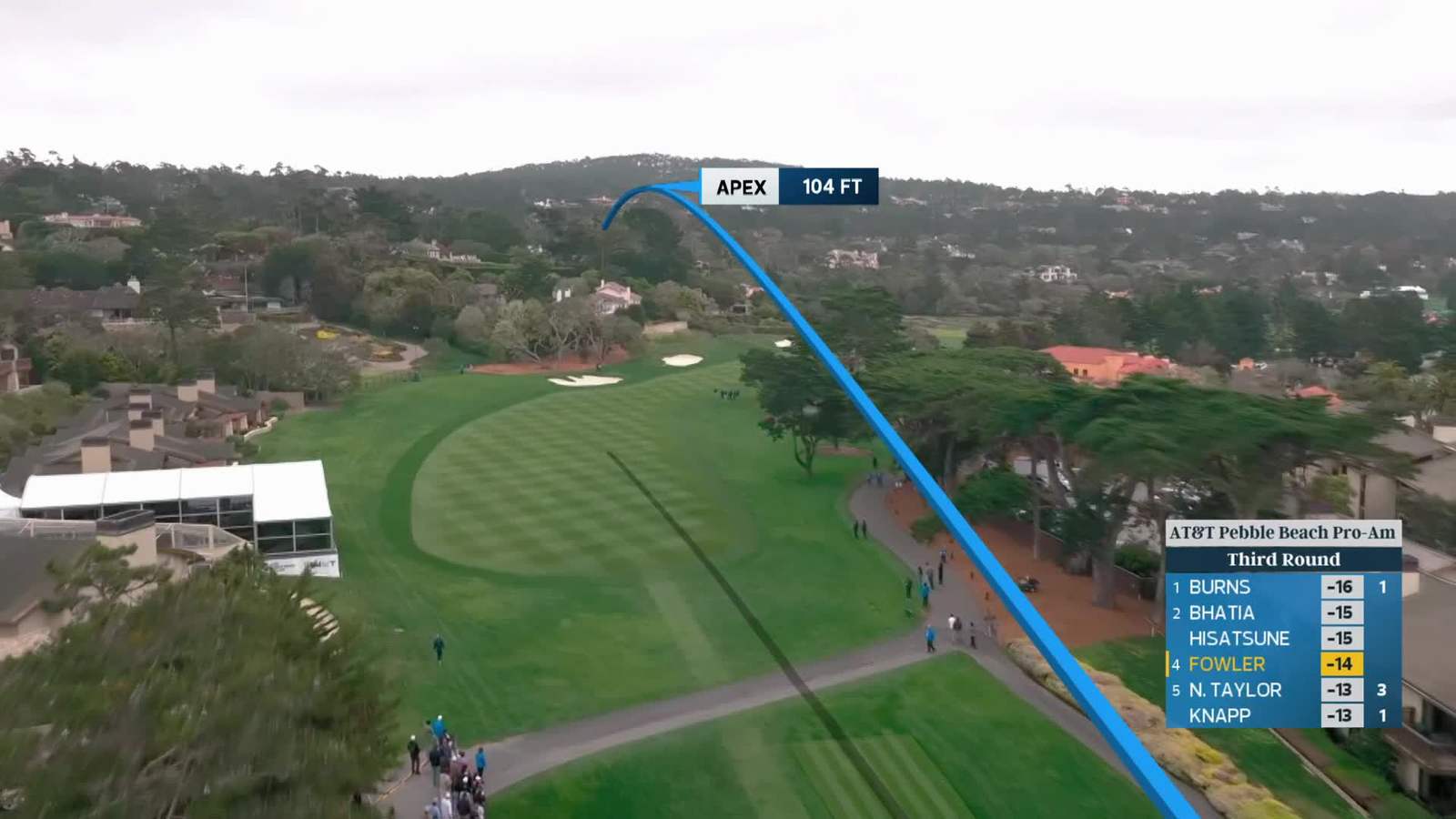 Rickie Fowler | Round 3 | 1st hole | Shot 1 | 2026 AT&T Pebble Beach