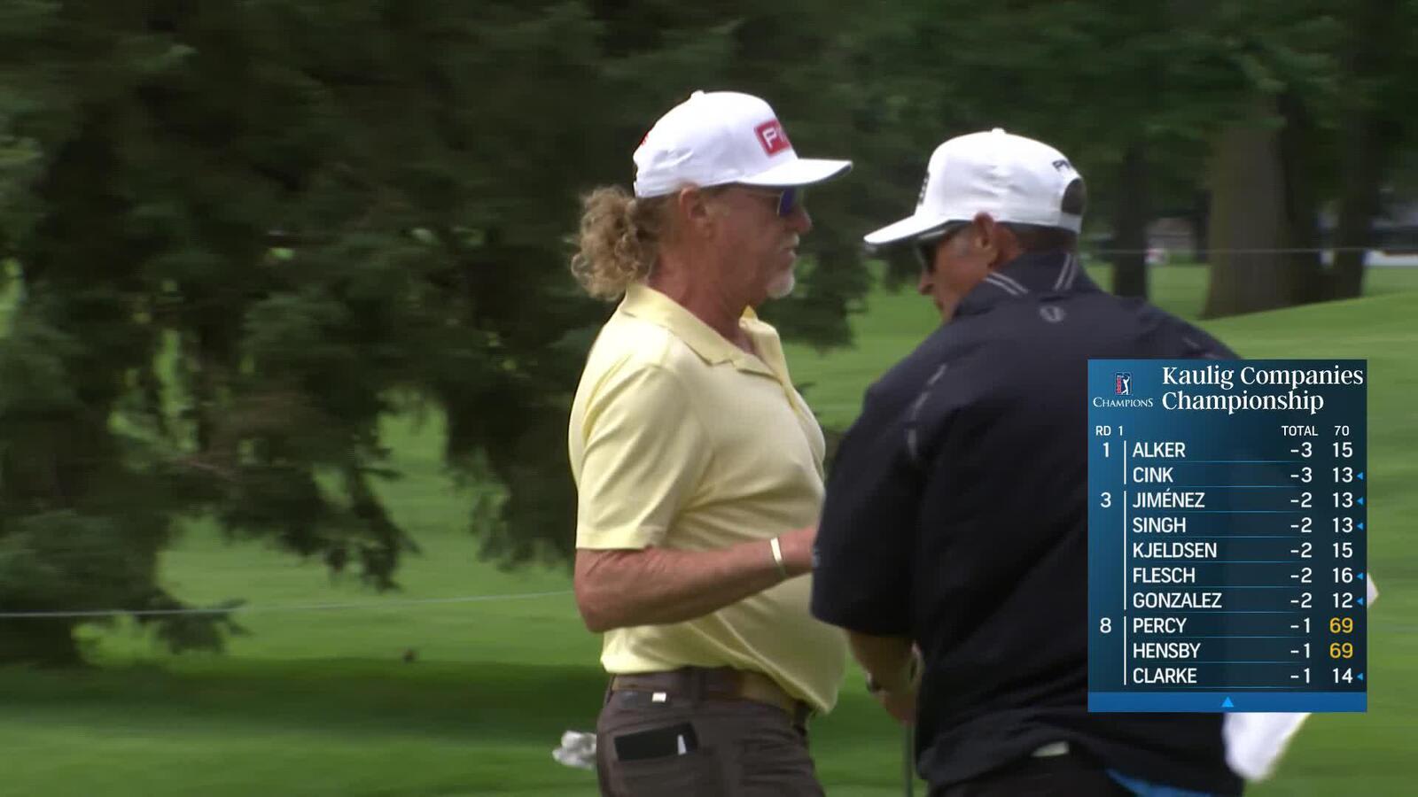 Miguel Angel Jiménez | Round 1 | 4th hole | Shot 4 | 2025 Kaulig Co. Championship