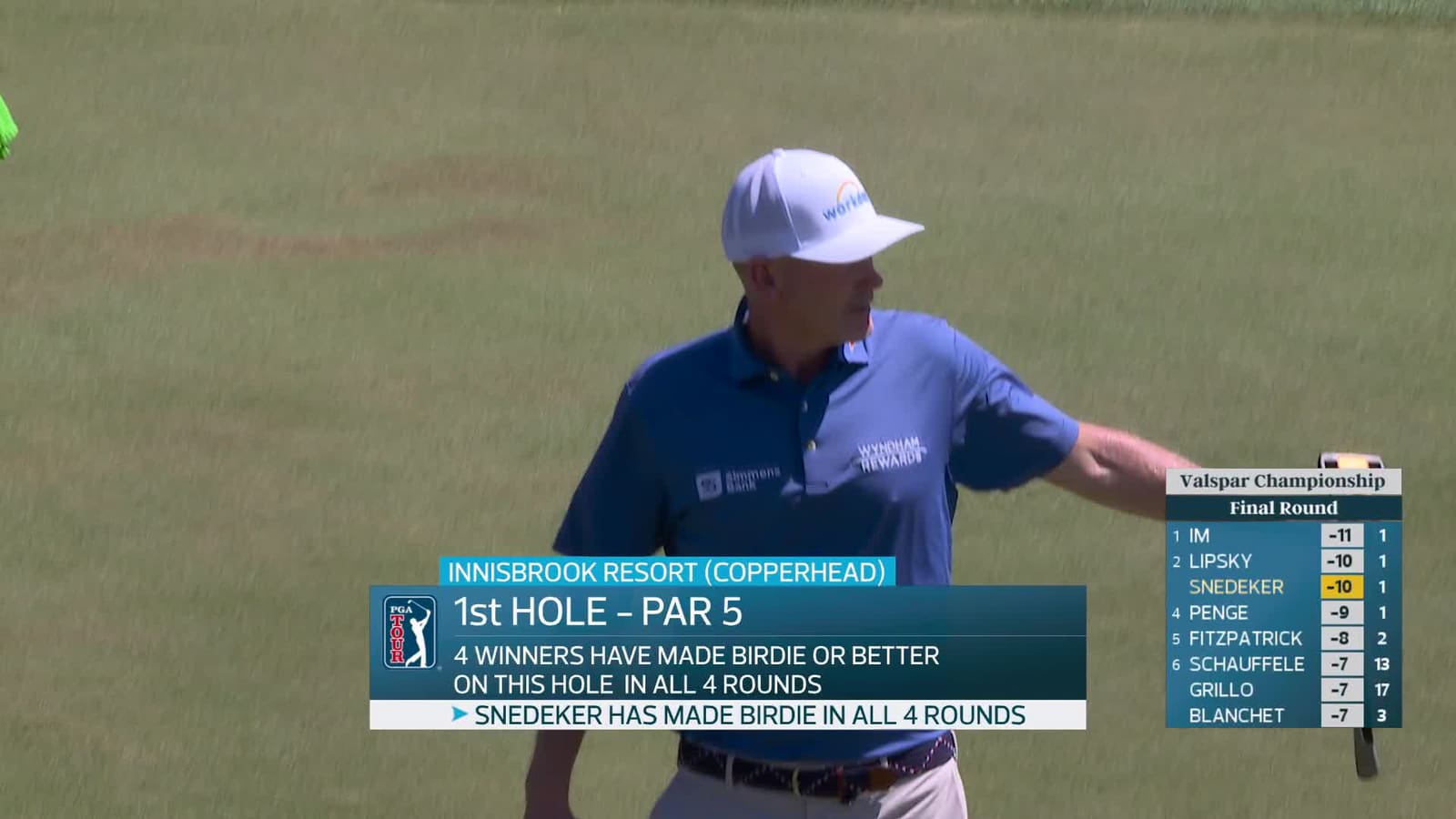 Brandt Snedeker | Round 4 | 1st hole | Shot 4 | 2026 Valspar