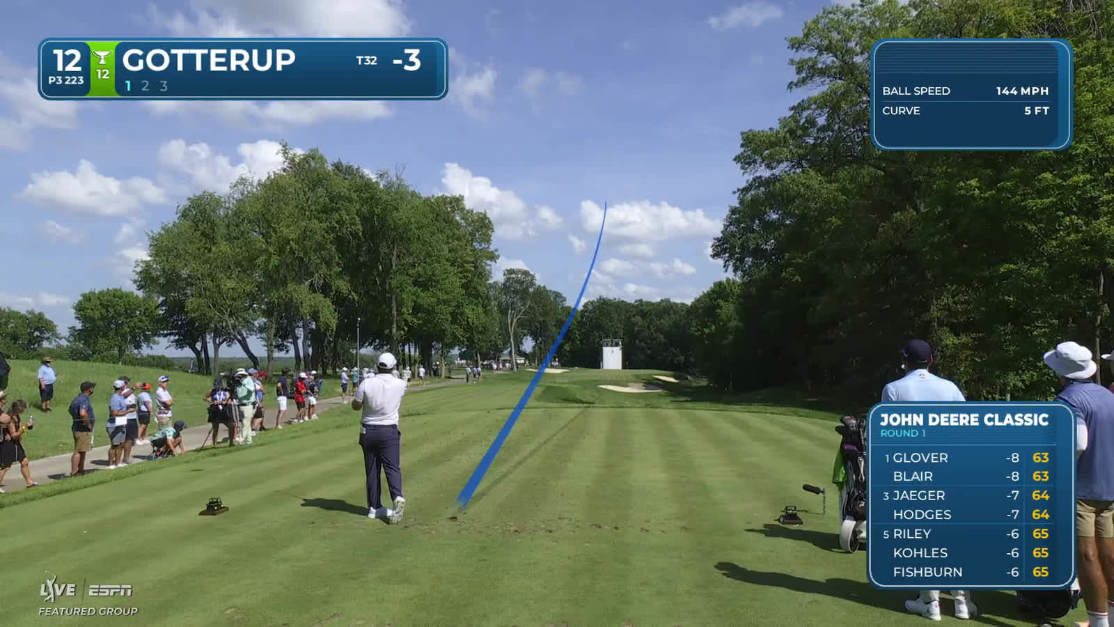 Chris Gotterup | Round 1 | 12th hole | Shot 1 | 2026 John Deere