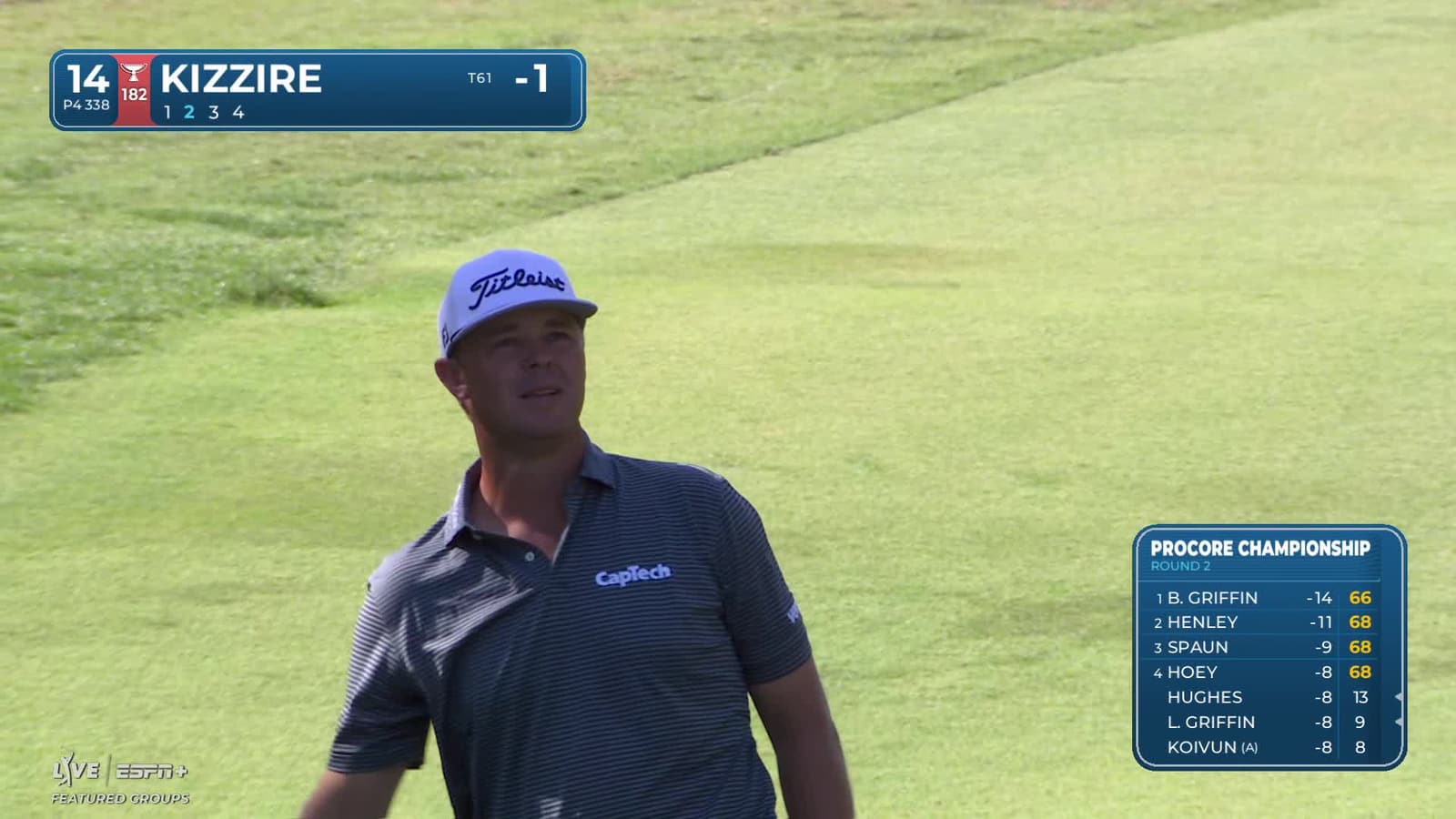 Patton Kizzire | Round 2 | 14th hole | Shot 2 | 2025 Procore