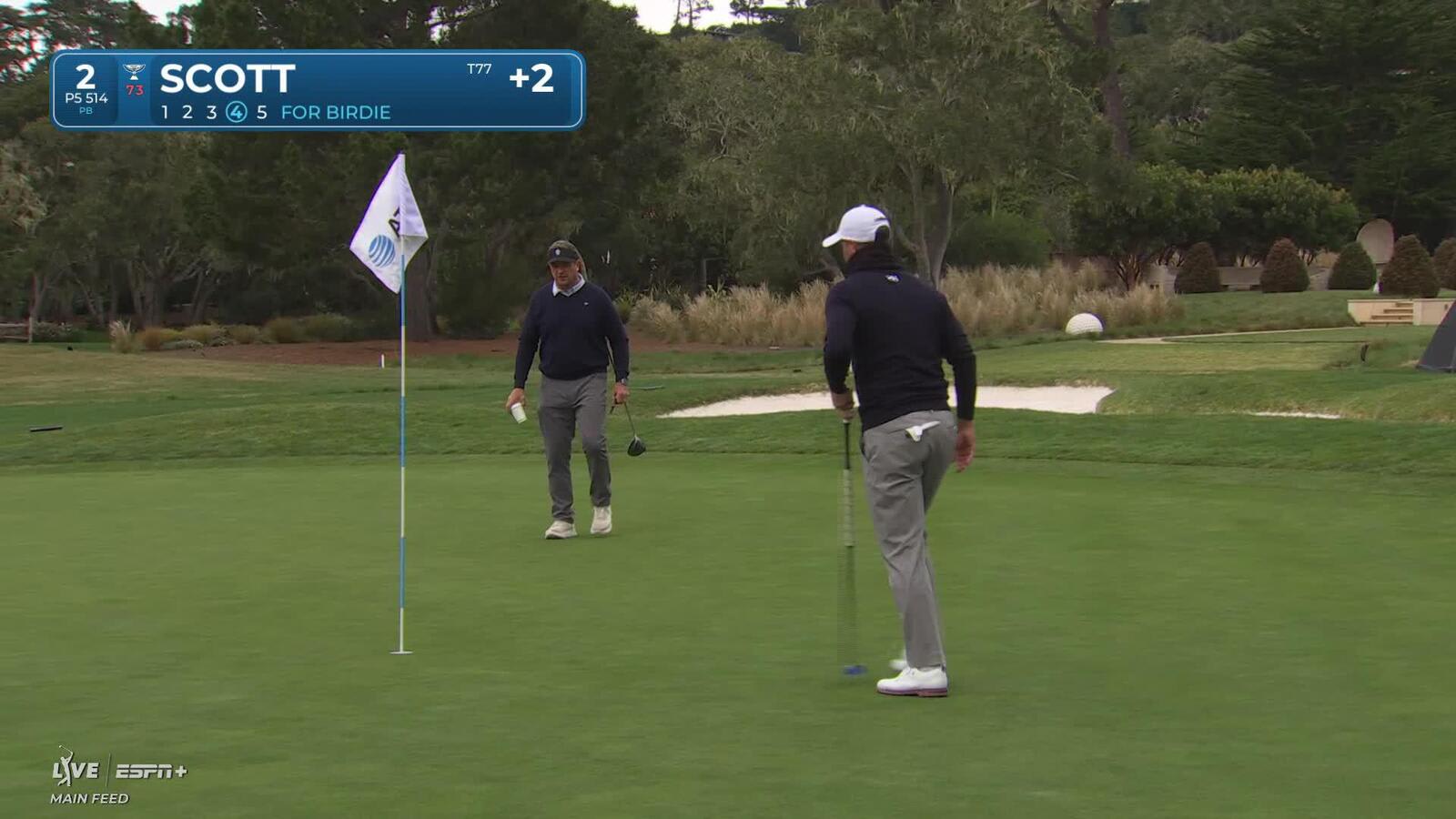 Adam Scott | Round 2 | 2nd hole | Shot 4 | 2025 AT&T Pebble Beach