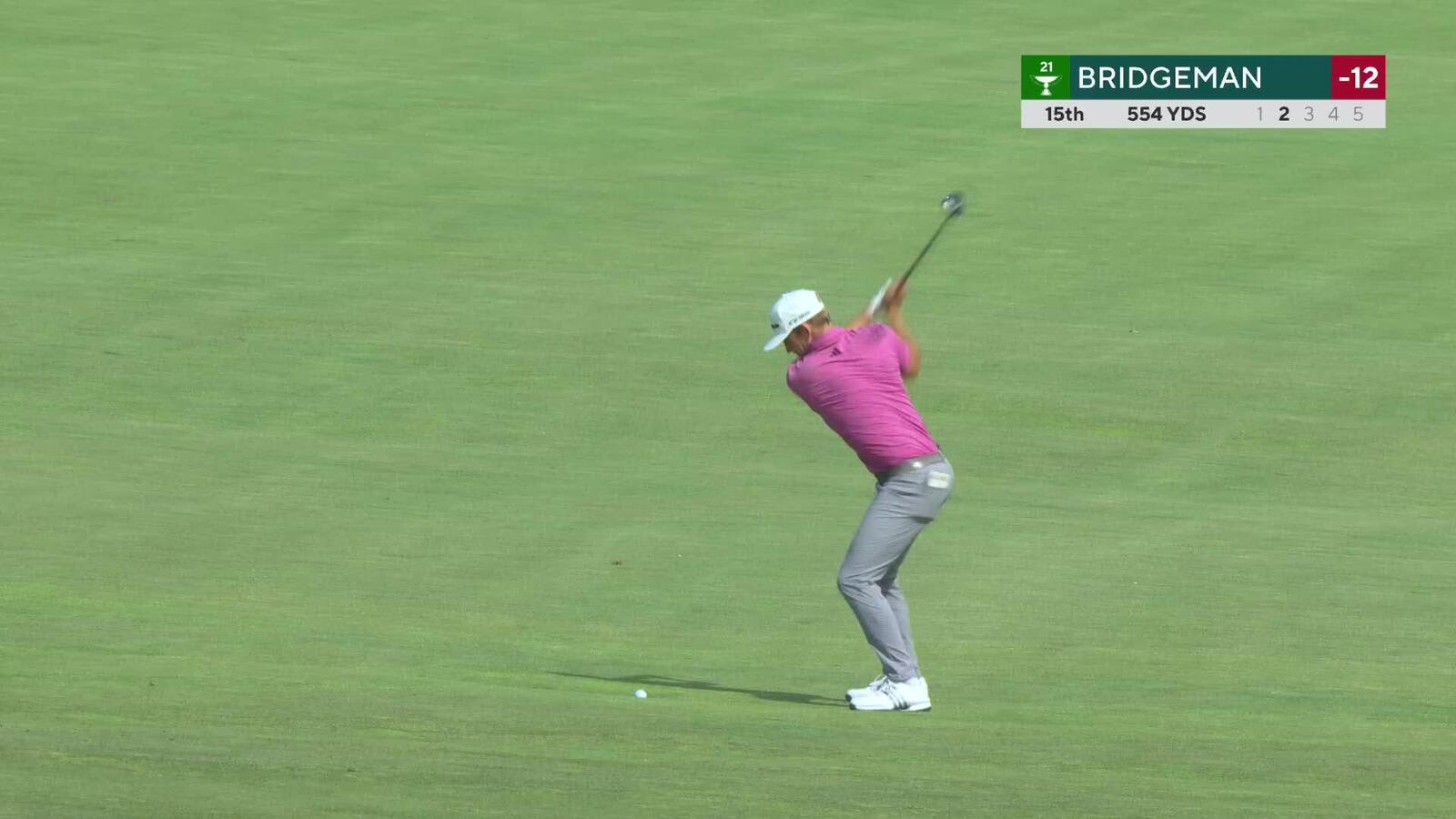 Jacob Bridgeman | Round 4 | 15th hole | Shot 2 | 2025 Truist Championship