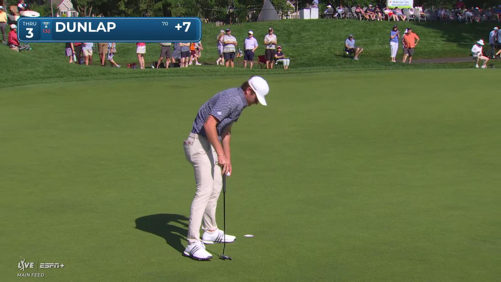Nick Dunlap | Round 2 | 2nd hole | Shot 4 | 2025 Travelers