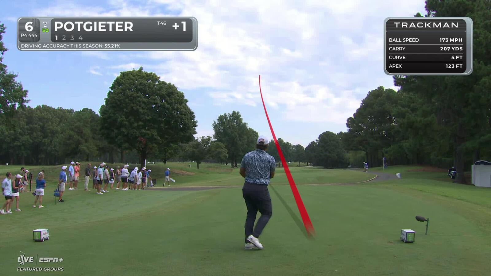 Aldrich Potgieter | Round 2 | 6th hole | Shot 1 | 2025 FedEx St. Jude