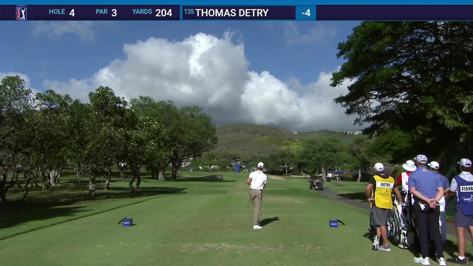 Thomas Detry | Round 2 | 4th hole | Shot 1 | 2025 Sony Open