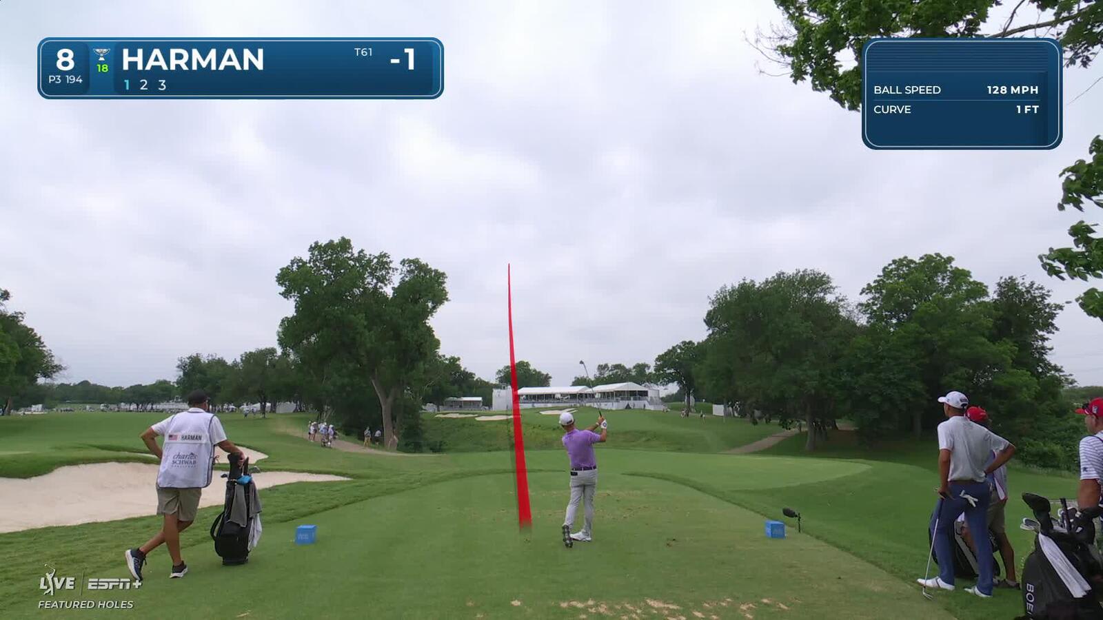 Brian Harman | Round 3 | 8th hole | Shot 1 | 2025 Charles Schwab