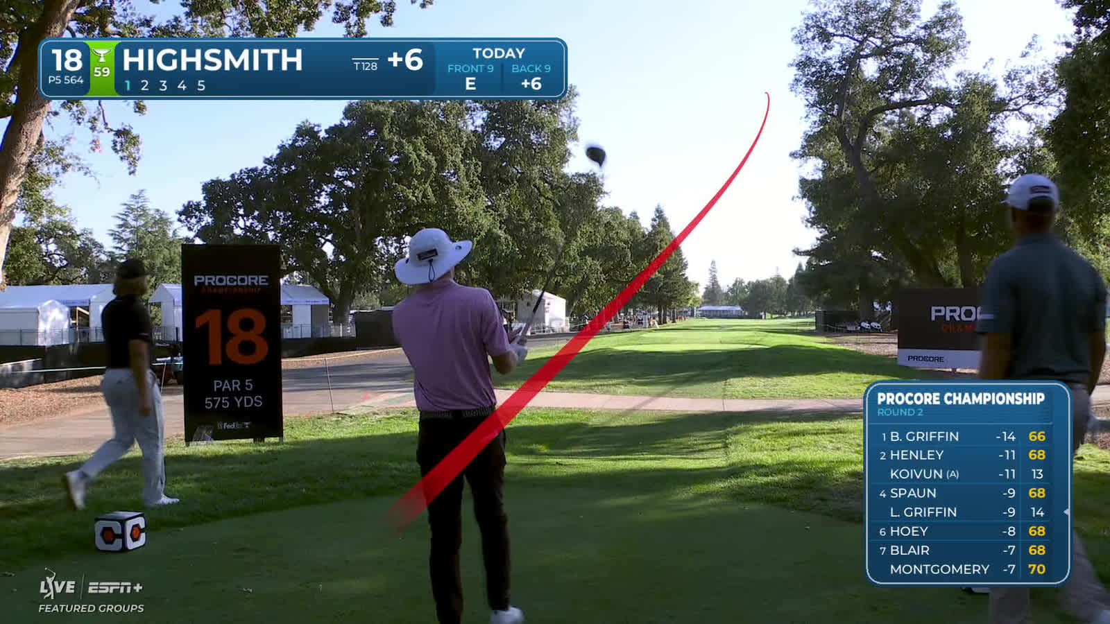 Joe Highsmith | Round 2 | 18th hole | Shot 1 | 2025 Procore