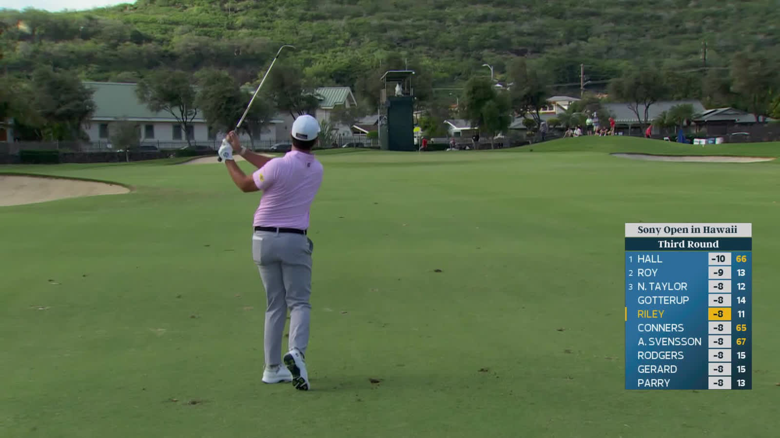 Davis Riley | Round 3 | 12th hole | Shot 2 | 2026 Sony Open