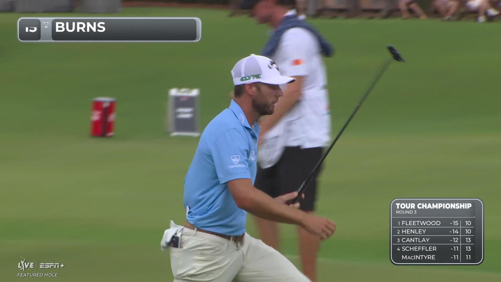 Sam Burns | Round 3 | 15th hole | Shot 2 | 2025 TOUR Championship