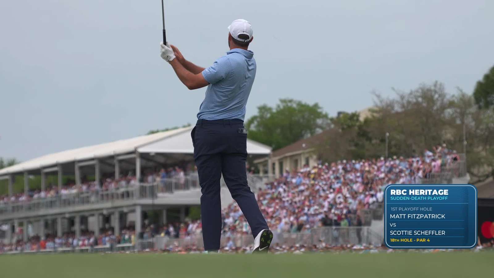 Scottie Scheffler | Playoff 1 | 18th hole | Shot 2 | 2026 RBC Heritage