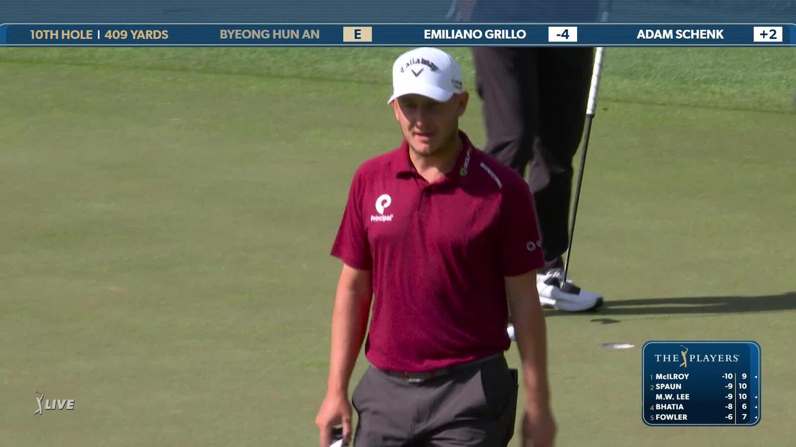 Emiliano Grillo | Round 2 | 10th hole | Shot 4 | 2025 THE PLAYERS