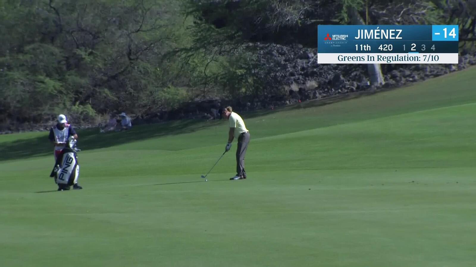 Miguel Angel Jiménez | Round 3 | 11th hole | Shot 2 | 2025 Mitsubishi