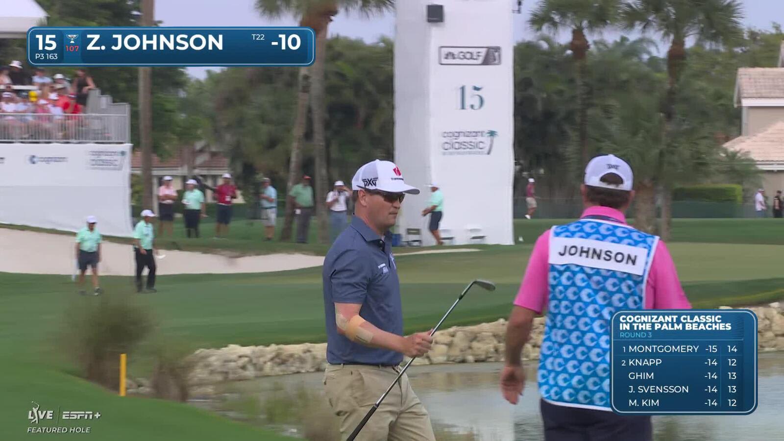 Zach Johnson | Round 3 | 15th hole | Shot 3 | 2025 Cognizant Classic