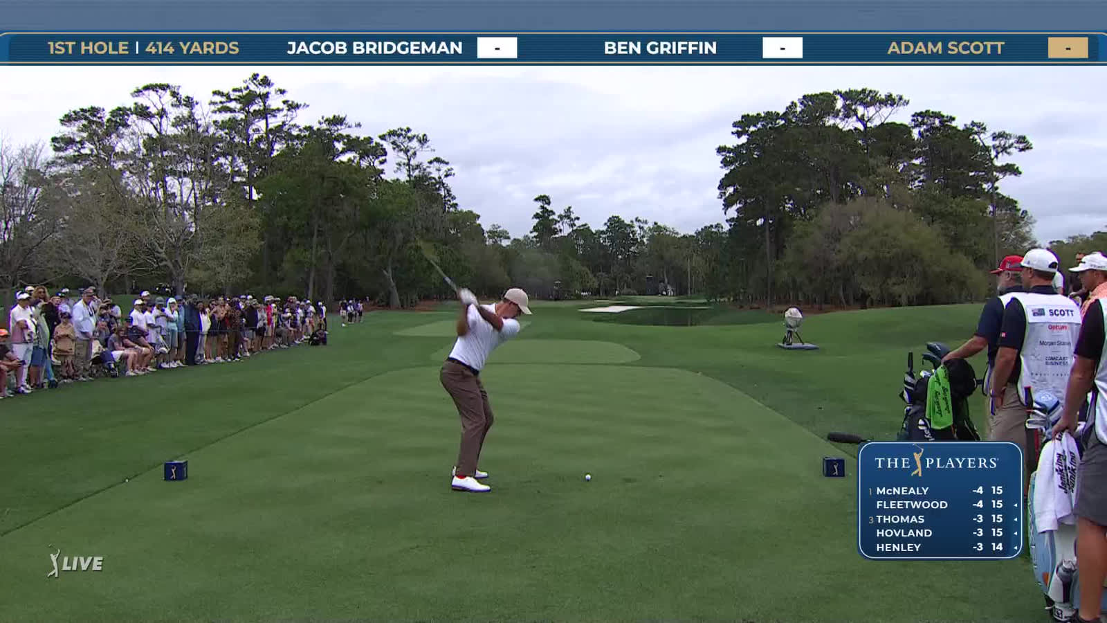 Adam Scott | Round 1 | 1st hole | Shot 1 | 2026 THE PLAYERS