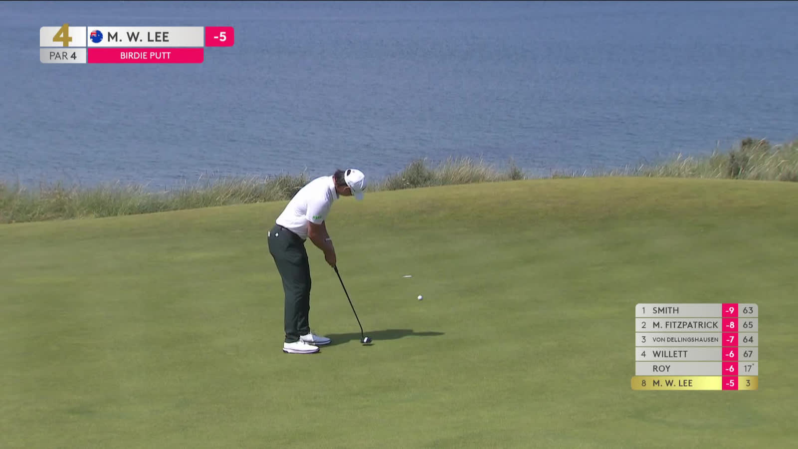 Min Woo Lee | Round 2 | 4th hole | Shot 4 | 2026 Genesis Scottish Open