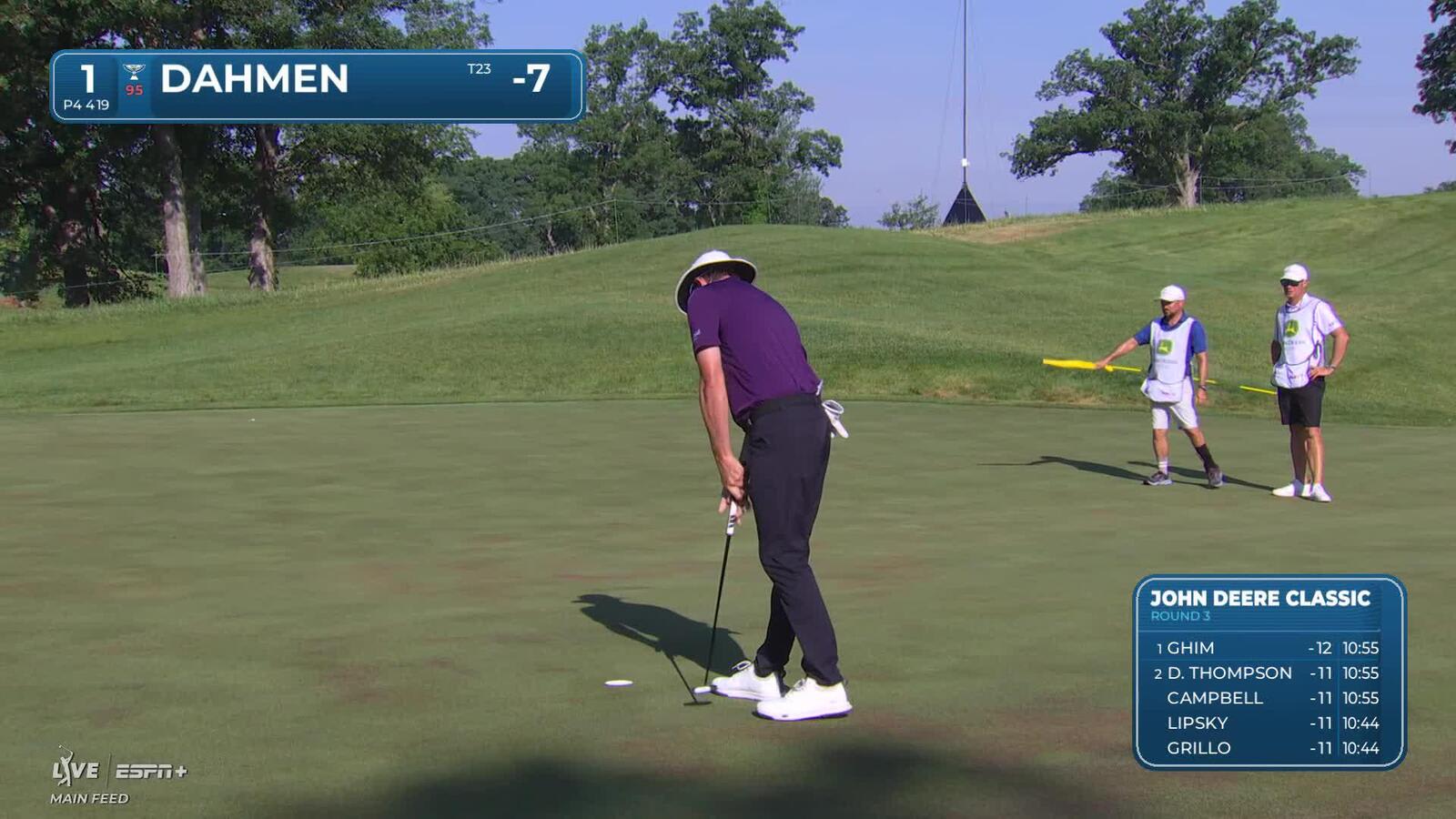 Joel Dahmen | Round 3 | 1st hole | Shot 4 | 2025 John Deere