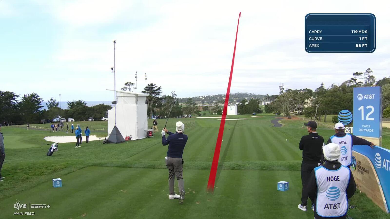 Tom Hoge | Round 1 | 12th hole | Shot 1 | 2025 AT&T Pebble Beach