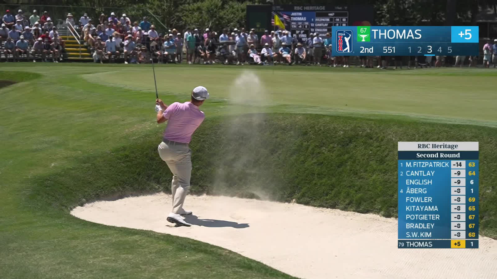 Justin Thomas | Round 2 | 2nd hole | Shot 3 | 2026 RBC Heritage