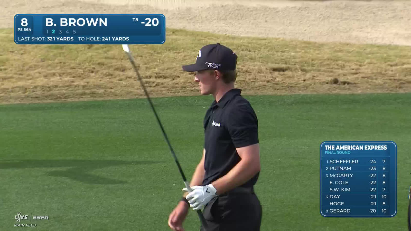 Blades Brown | Round 4 | 8th hole | Shot 2 | 2026 The American Express