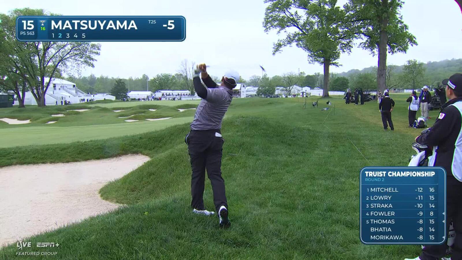 Hideki Matsuyama | Round 2 | 15th hole | Shot 2 | 2025 Truist Championship