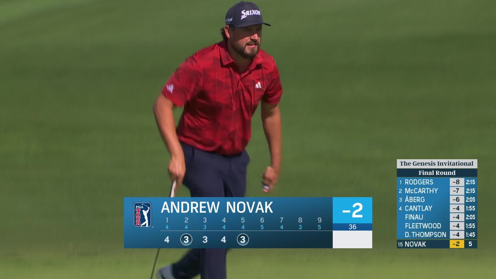 Hideki Matsuyama | Round 4 | 1st hole | Shot 2 | 2025 Genesis