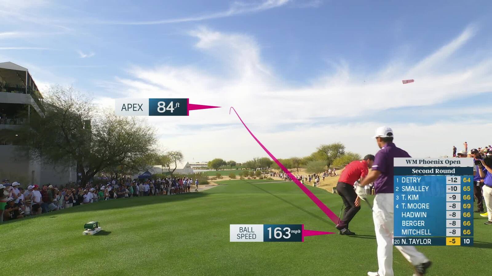 Nick Taylor | Round 2 | 11th hole | Shot 1 | 2025 WM Phoenix Open