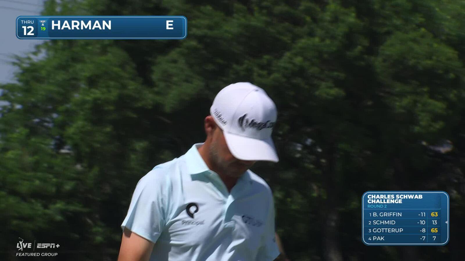 Brian Harman | Round 2 | 12th hole | Shot 4 | 2025 Charles Schwab