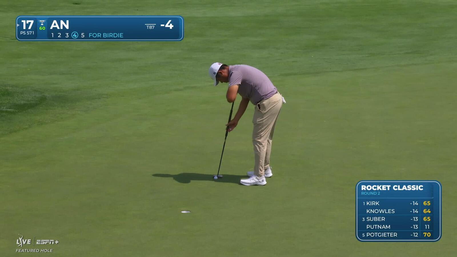 Byeong Hun An | Round 2 | 17th hole | Shot 4 | 2025 Rocket Classic