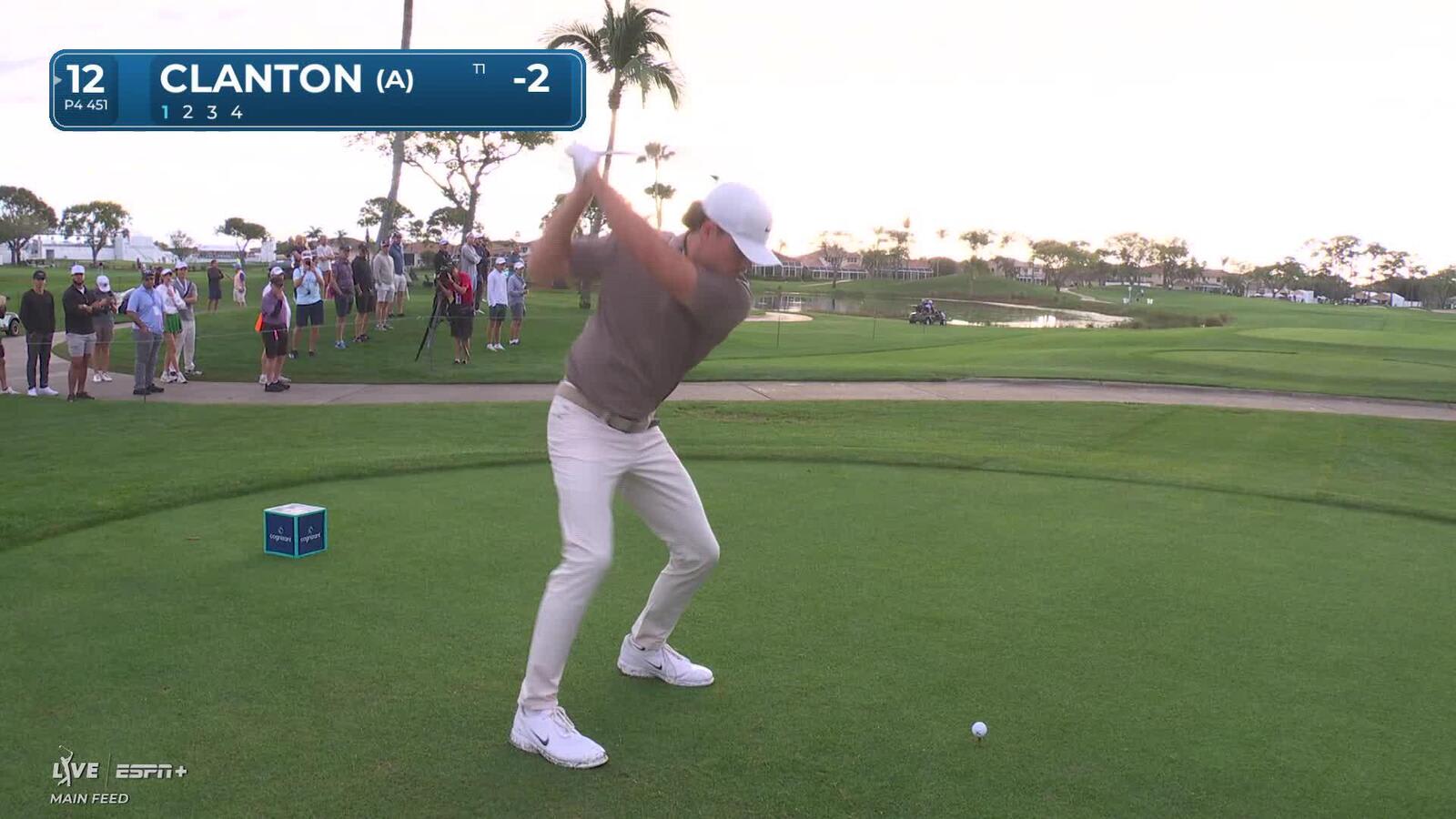 Luke Clanton | Round 1 | 12th hole | Shot 1 | 2025 Cognizant Classic