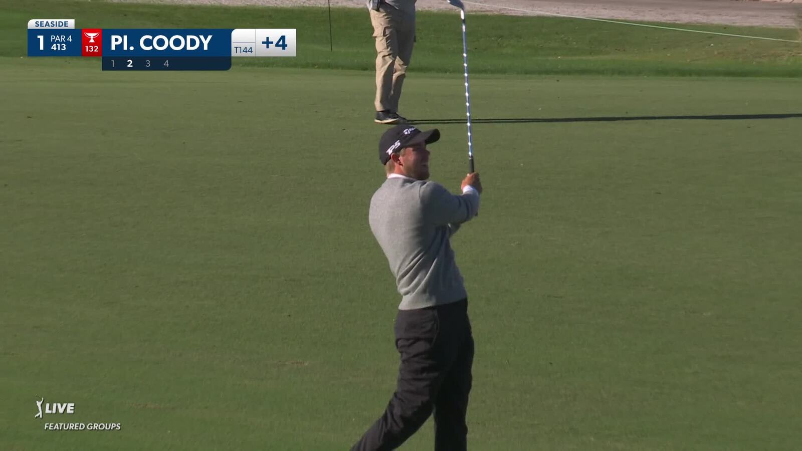 Pierceson Coody | Round 2 | 1st hole | Shot 2 | 2024 The RSM Classic
