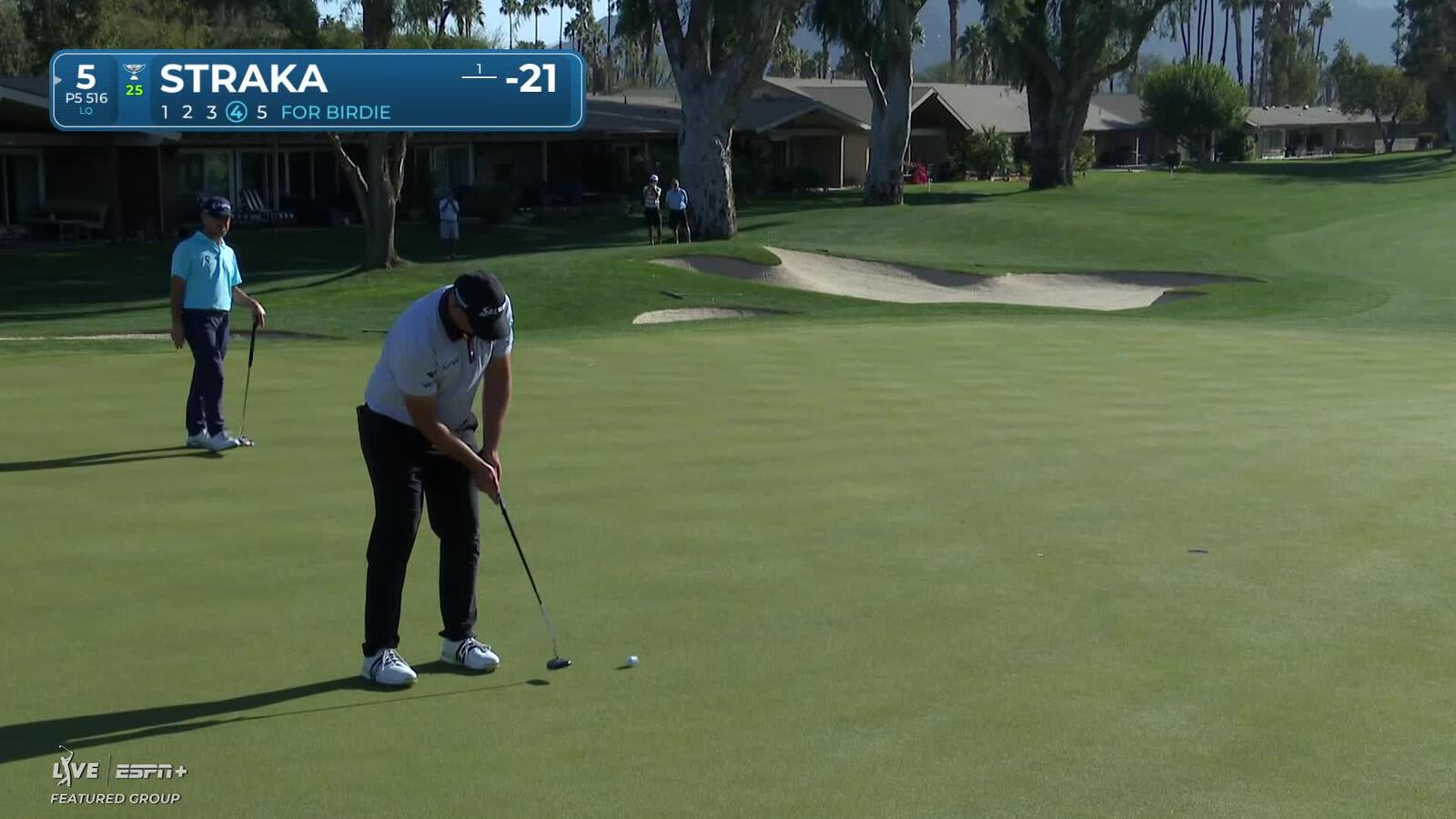 Sepp Straka | Round 3 | 5th hole | Shot 4 | 2025 The American Express