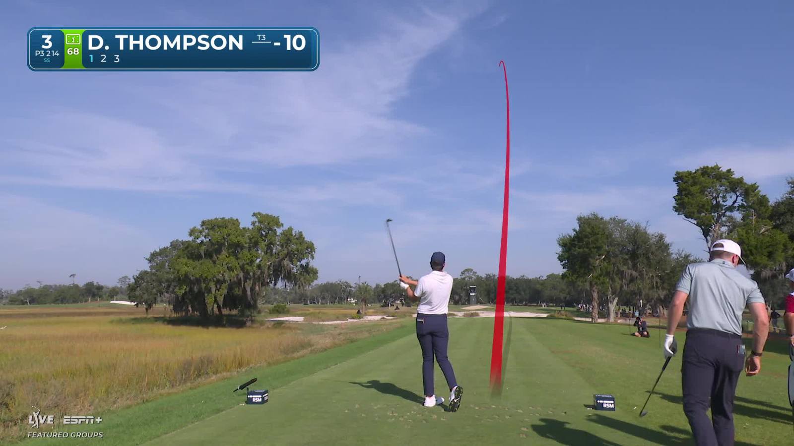 Davis Thompson | Round 2 | 3rd hole | Shot 1 | 2025 The RSM Classic