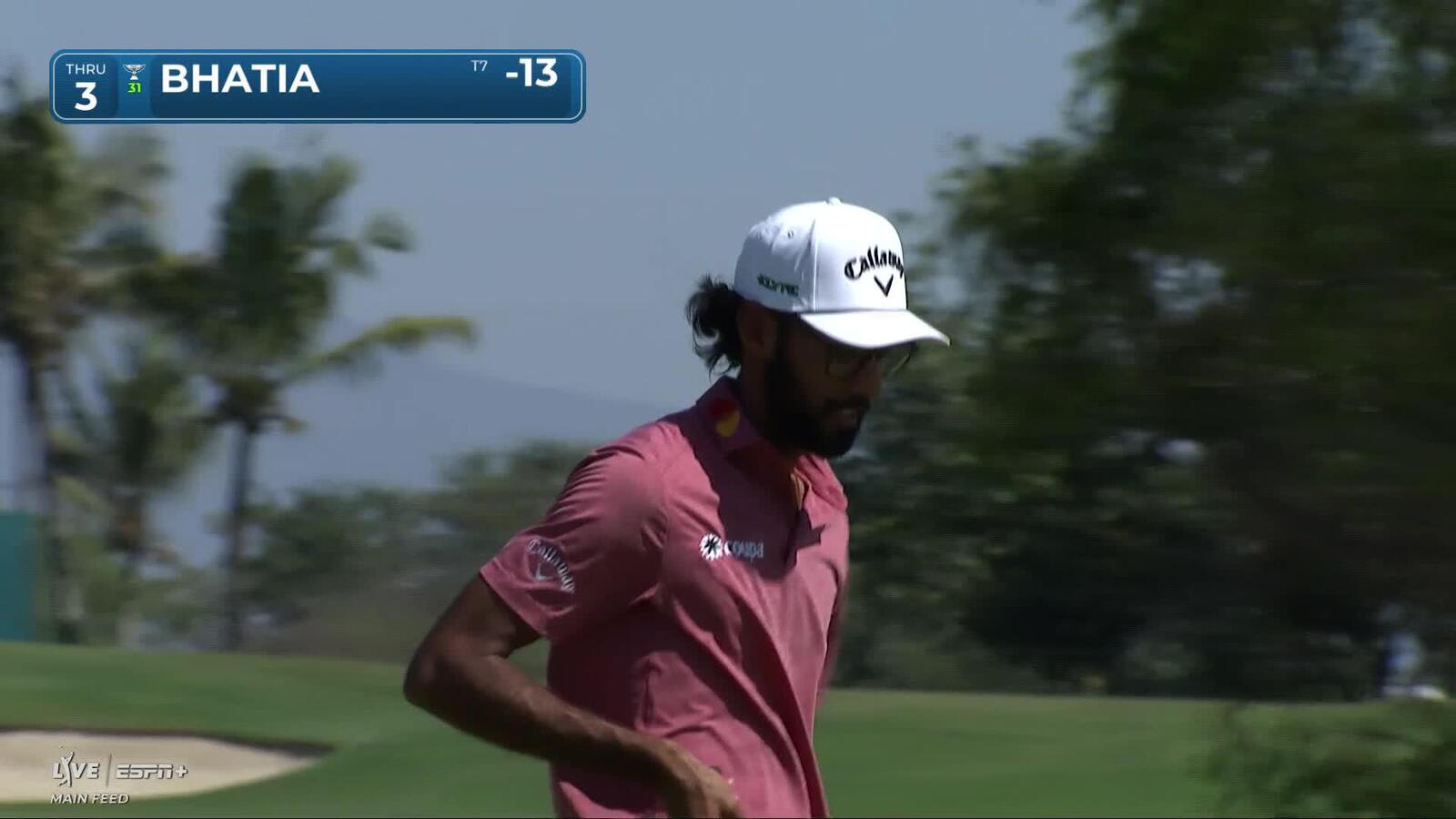 Akshay Bhatia | Round 4 | 3rd hole | Shot 3 | 2025 Mexico Open