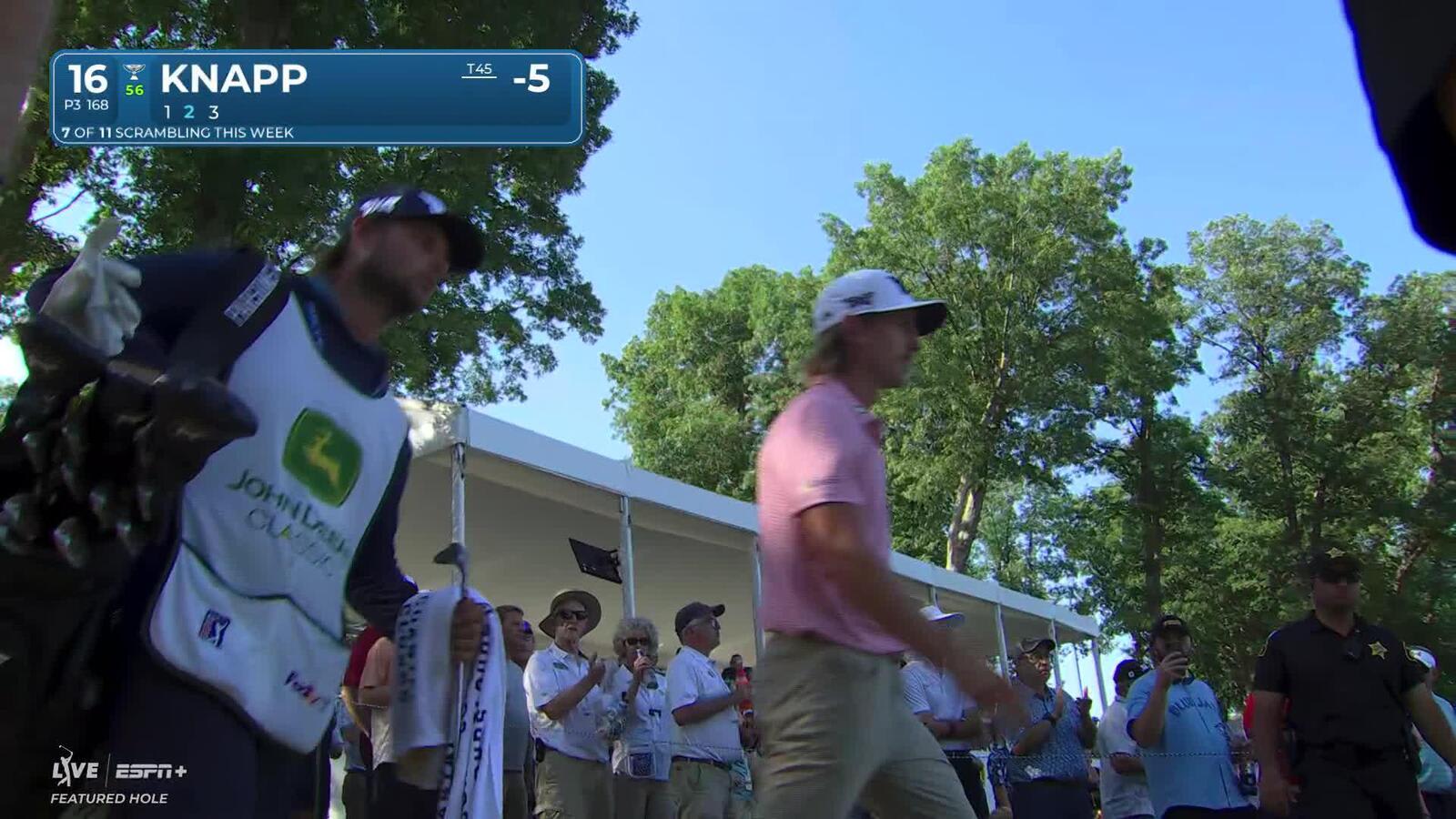 Jake Knapp | Round 2 | 16th hole | Shot 2 | 2025 John Deere