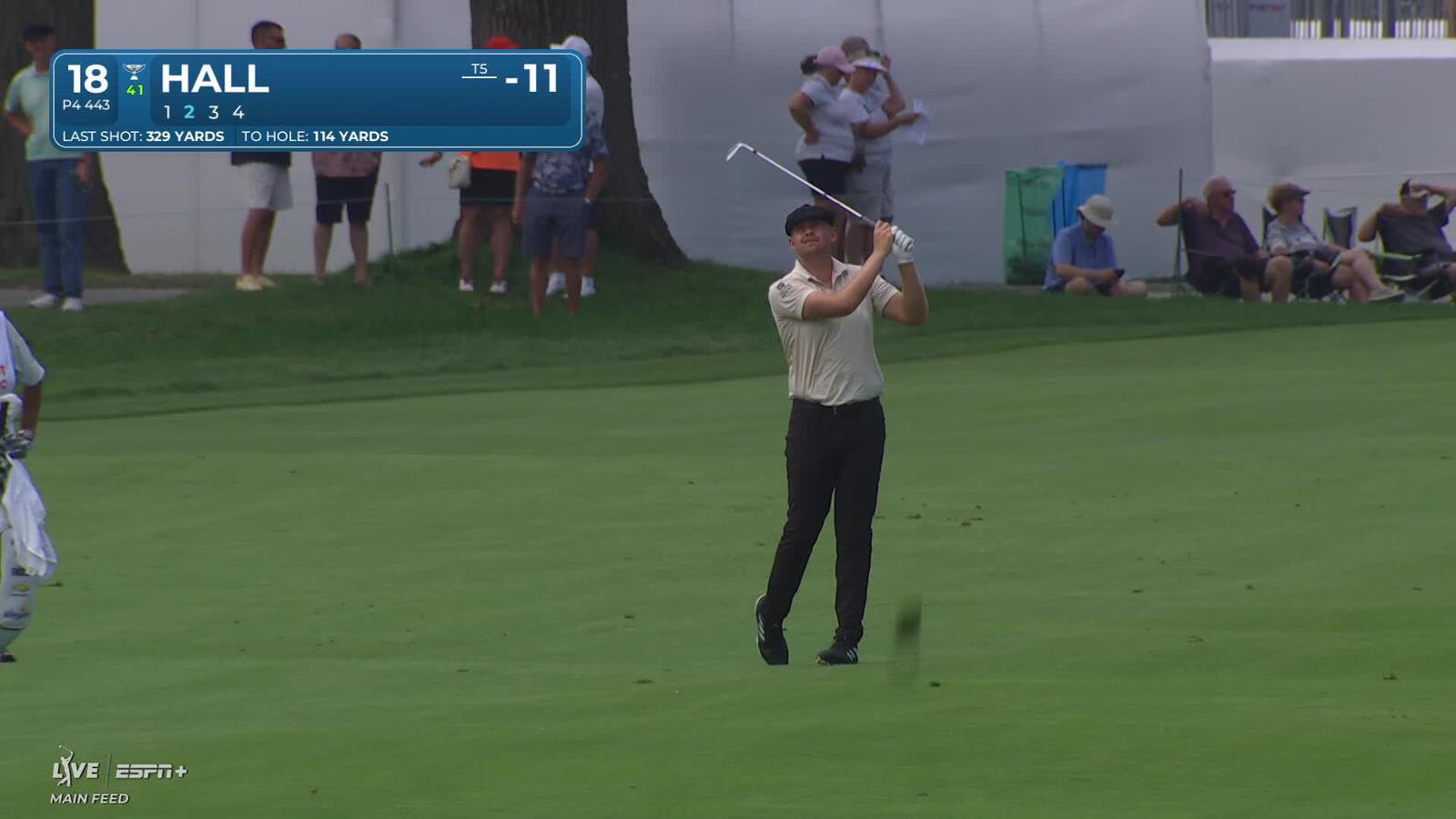 Harry Hall | Round 2 | 18th hole | Shot 2 | 2025 Rocket Classic