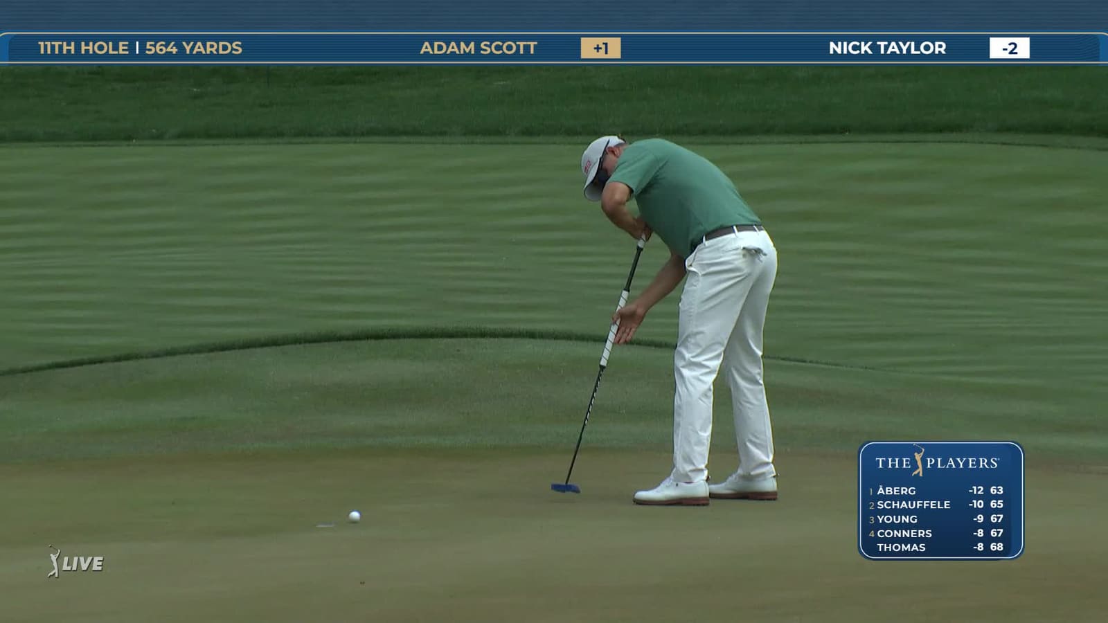 Adam Scott | Round 3 | 11th hole | Shot 5 | 2026 THE PLAYERS