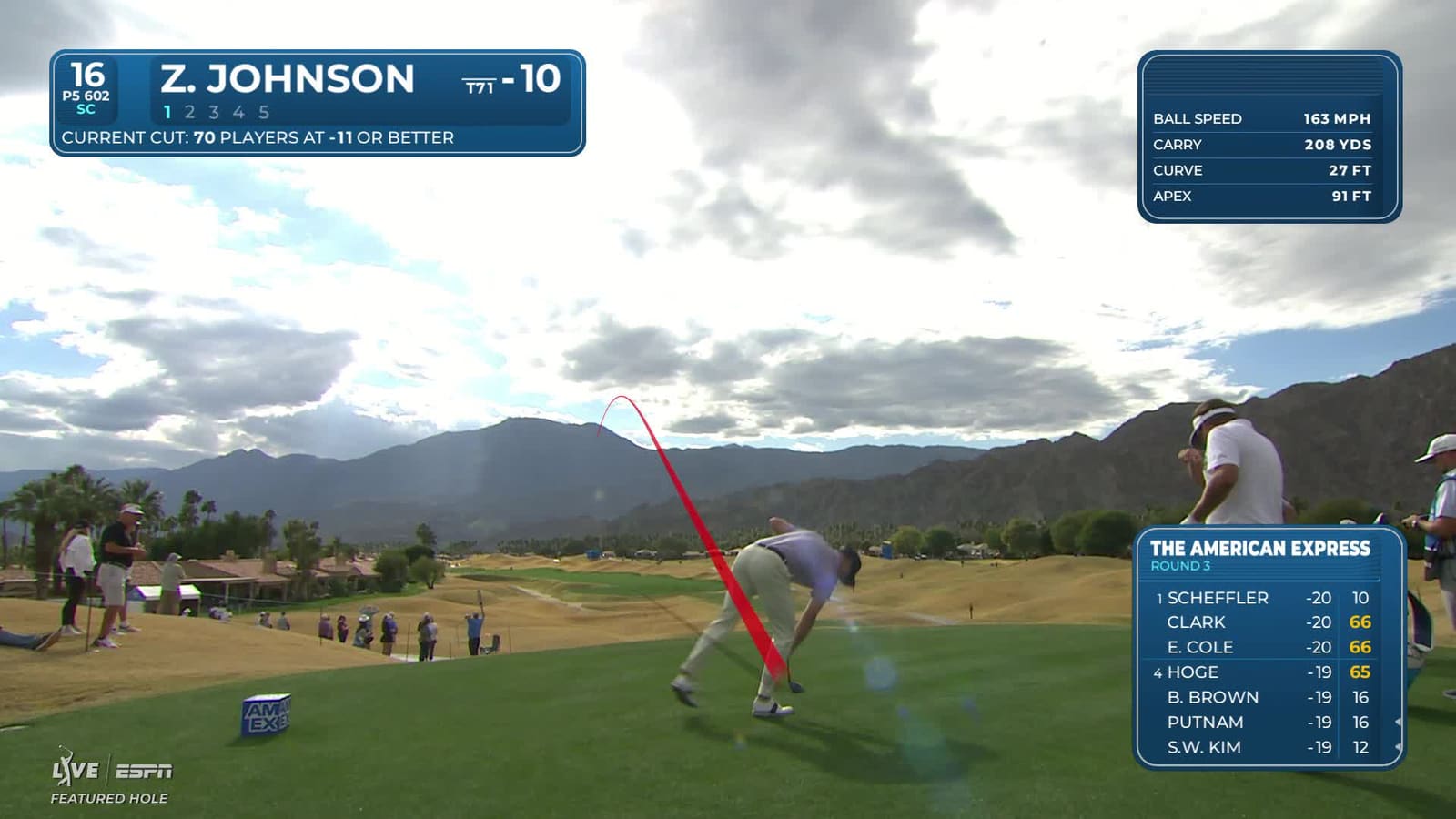 Zach Johnson | Round 3 | 16th hole | Shot 1 | 2026 The American Express