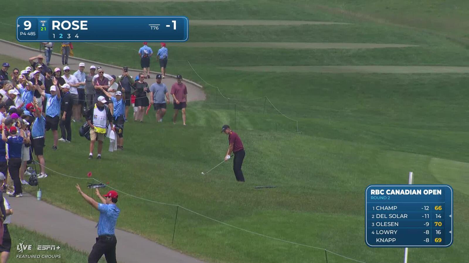 Justin Rose | Round 2 | 9th hole | Shot 2 | 2025 RBC Canadian