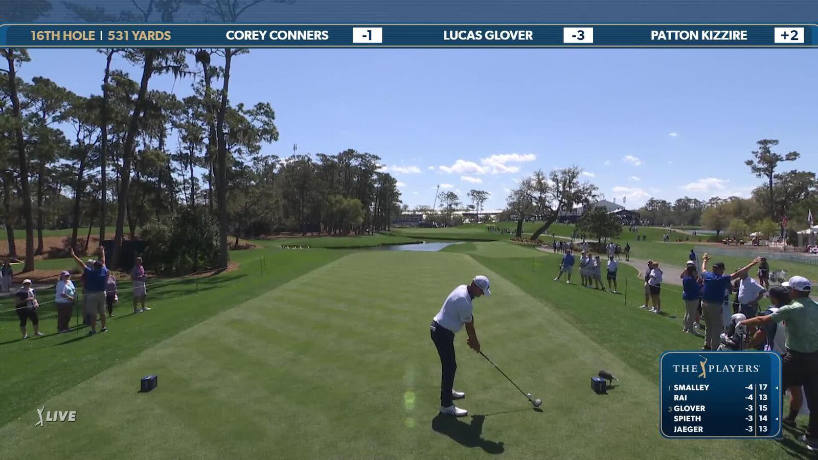 Lucas Glover | Round 1 | 16th hole | Shot 1 | 2025 THE PLAYERS