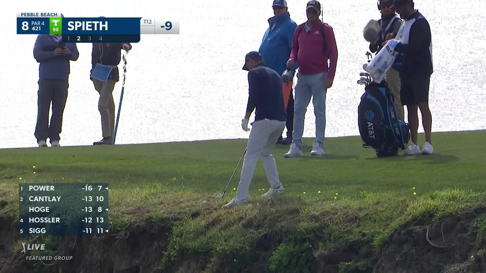 Jordan Spieth | 2022 AT&T Pebble Beach | Round 3 | 8th hole | Shot 2