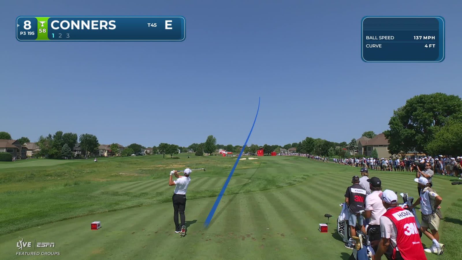 Corey Conners | Round 1 | 8th hole | Shot 1 | 2026 3M Open