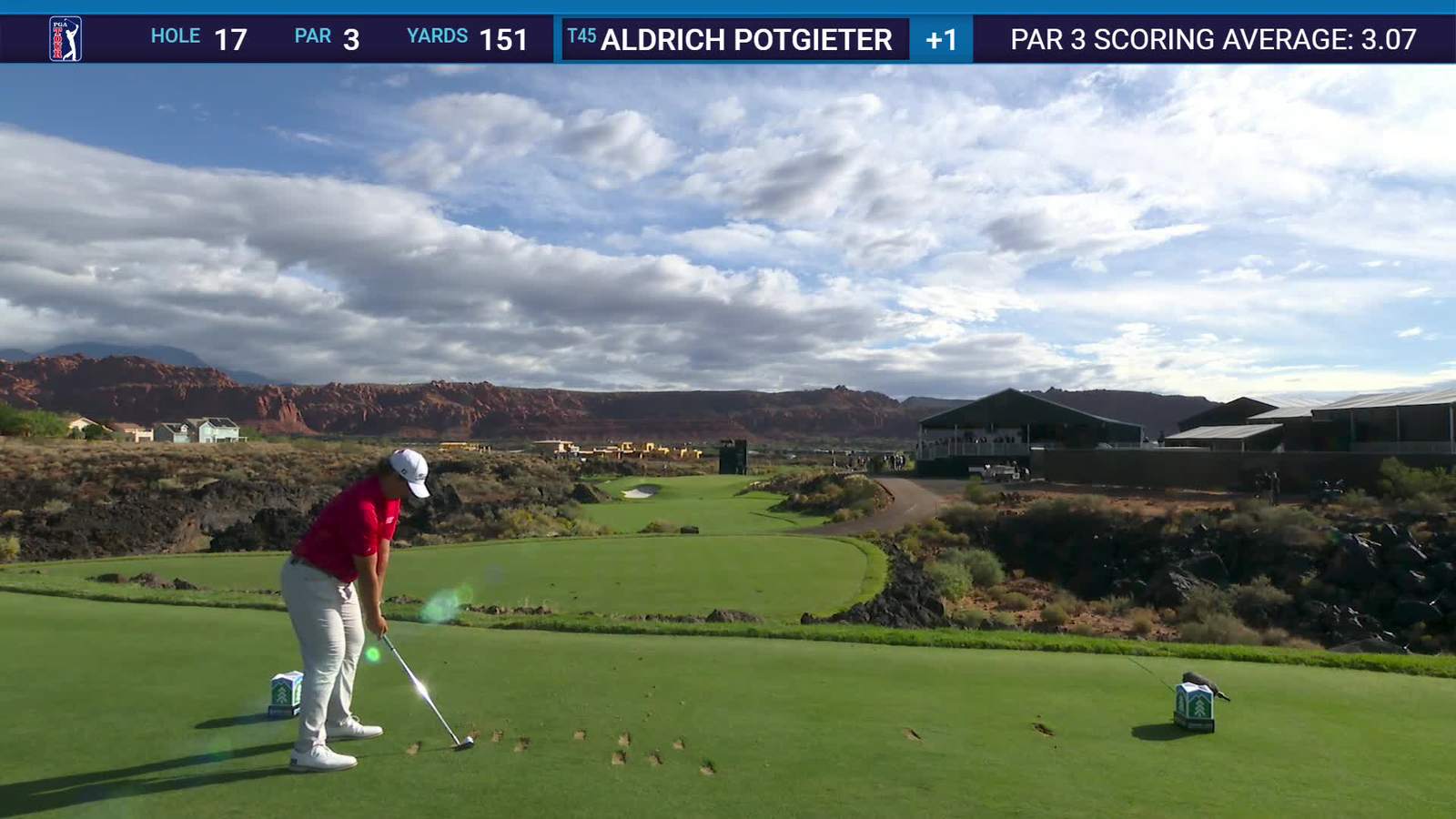 Aldrich Potgieter | Round 1 | 17th hole | Shot 1 | 2025 Bank of Utah