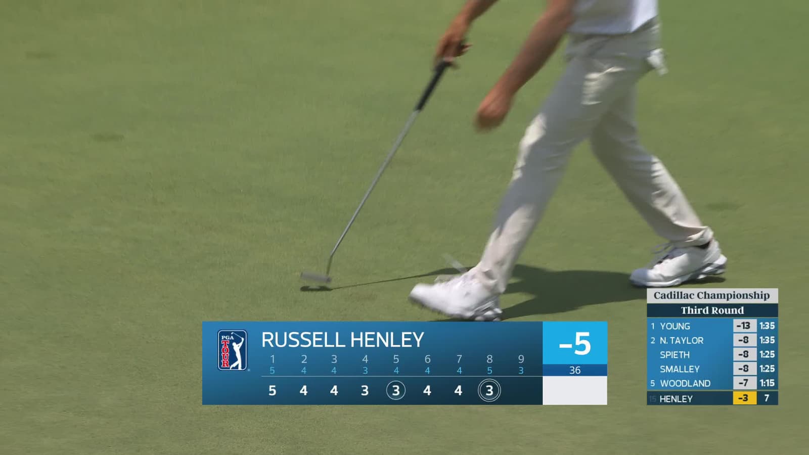 Russell Henley | Round 3 | 8th hole | Shot 3 | 2026 Cadillac