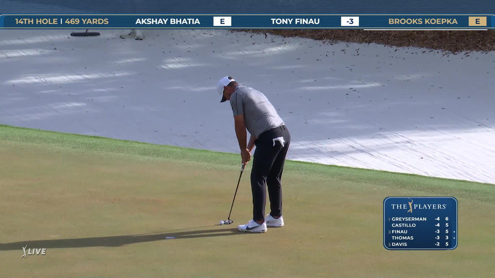 Brooks Koepka | Round 1 | 14th hole | Shot 4 | 2026 THE PLAYERS